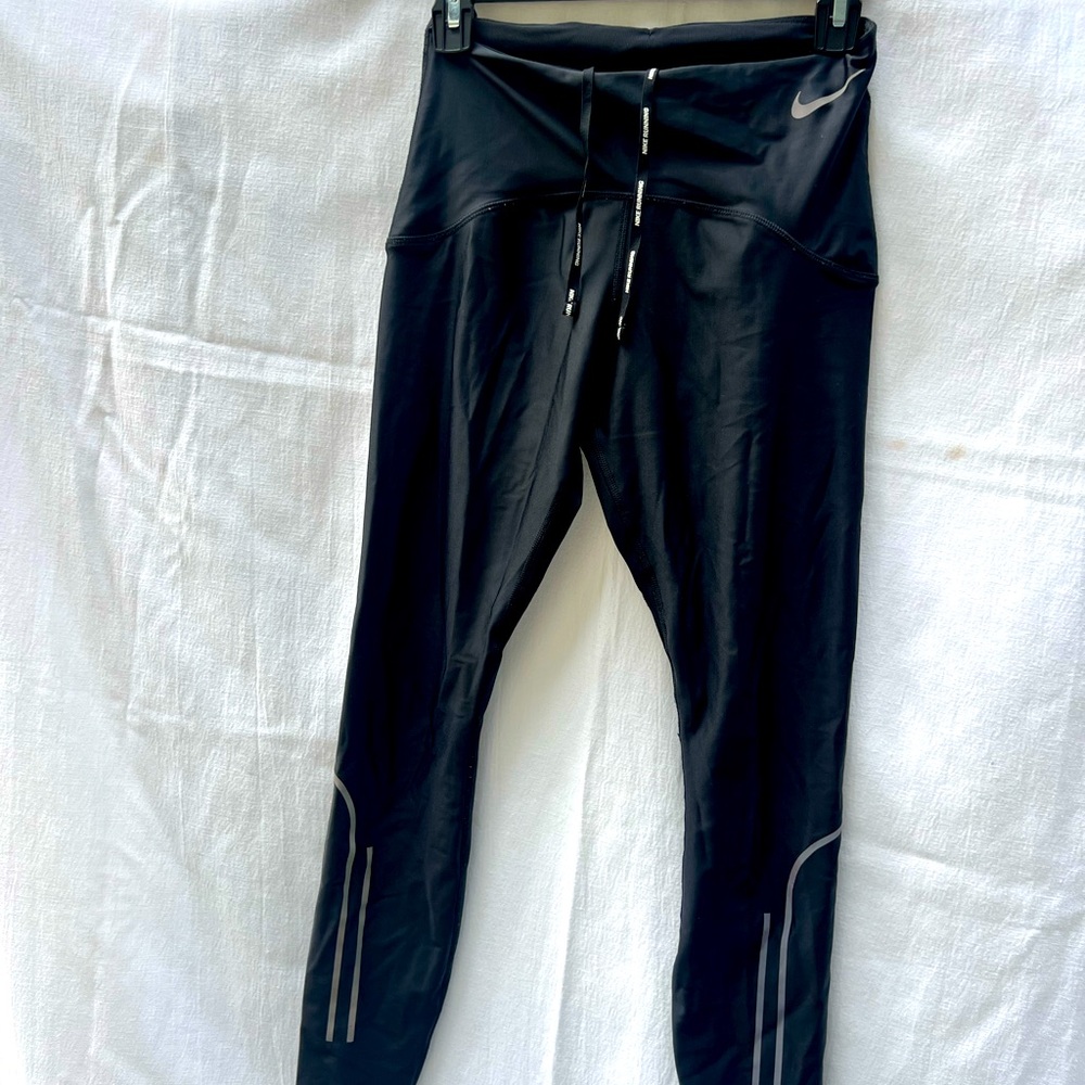 Black Athletic Leggings with Logo